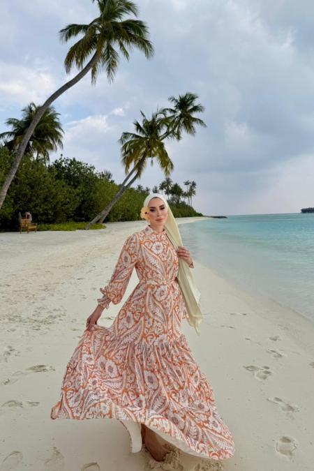 Gipeli Elbise-Kiremit -MRW-1666