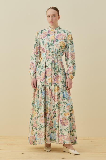 Bloom Serisi Elbise-Yeşil 