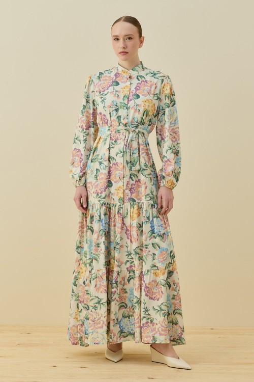 Bloom Serisi Elbise-Yeşil -MRW-1740