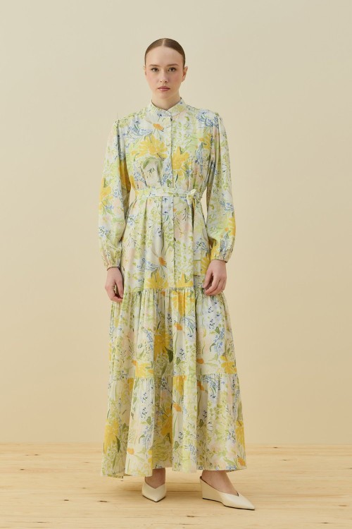 Bloom Serisi Elbise-Sarı -MRW-1746
