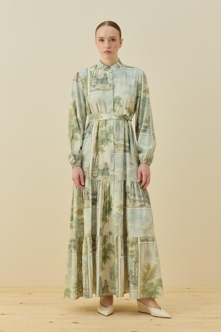 Bloom Serisi Elbise-Yeşil