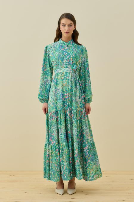 Bloom Serisi Elbise-Yeşil 