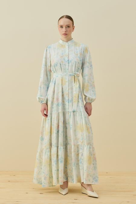 Bloom Serisi Elbise-Ekru 