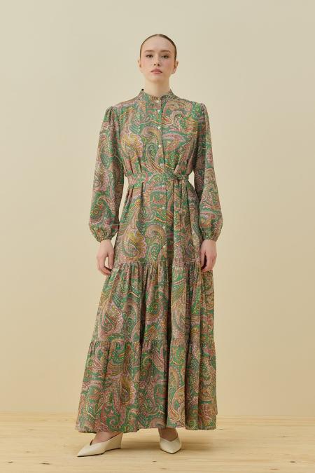 Bloom Serisi Elbise-Yeşil 