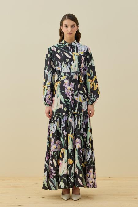 Bloom Serisi Elbise-Siyah 