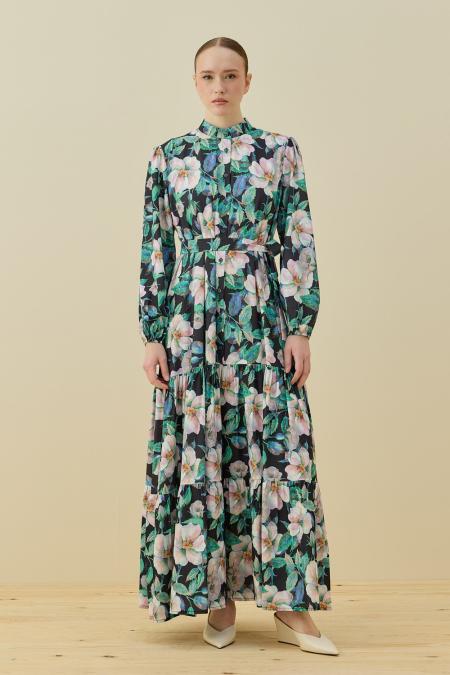 Bloom Serisi Elbise-Yeşil 