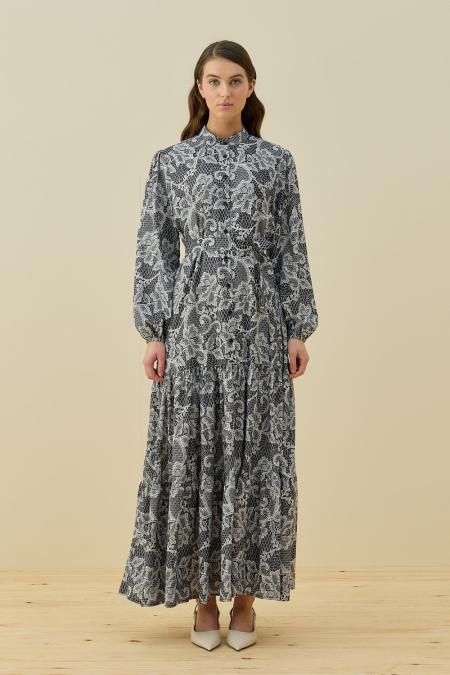 Bloom Serisi Elbise-Siyah 