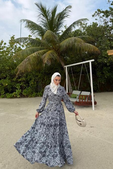 Bloom Serisi Elbise-Siyah -MRW-1700