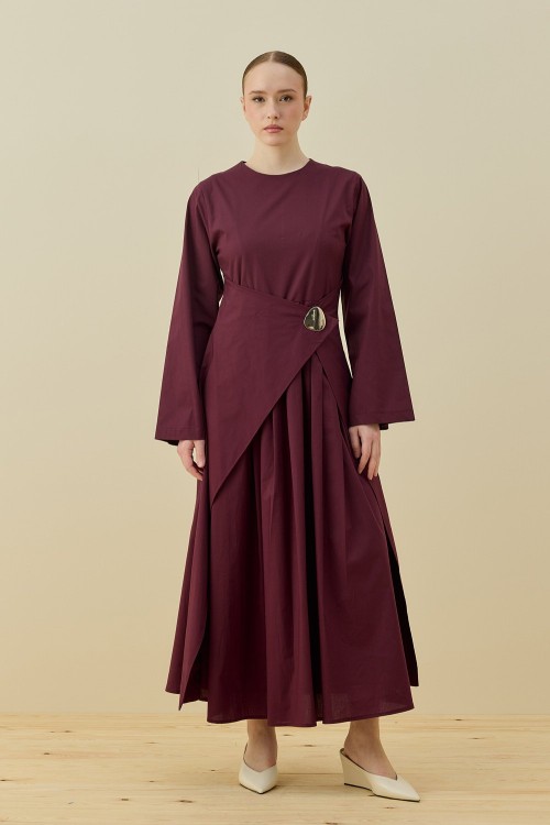 Chic Elbise-Bordo -MRW-1621