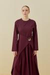Chic Elbise-Bordo -MRW-1621