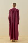 Şık Poplin Elbise-Bordo -MRW-1677