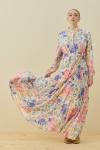 Vintage Vual Elbise-Fuşya -MRW-1721