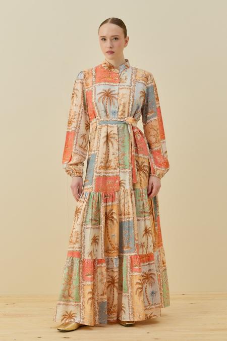 Estate Elbise-Kahverengi