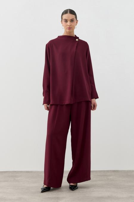 Palma Krep Takım-Bordo 