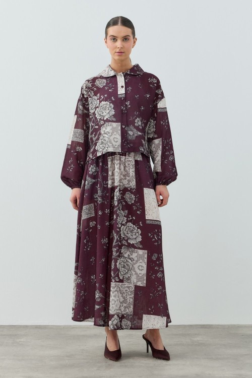 Toksana Takım-Bordo -MRW-1764