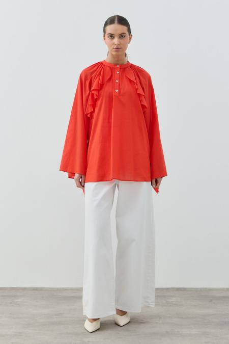 Frill Gömlek-Nar Çiceği 