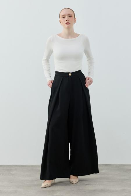 Dixi Krep Pantolon-Siyah 