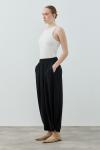 Spor Krep Pantolon-Siyah -MRW-1628