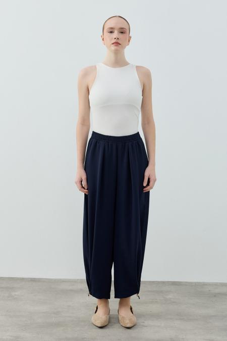 Spor Krep Pantolon-Lacivert