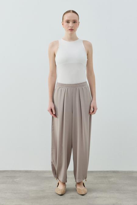 Spor Krep Pantolon-Vizon 