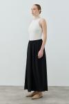 Comfy Krep Pantolon Etek-Siyah-MRW-1782