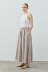 Comfy Krep Pantolon Etek-Vizon -MRW-1782