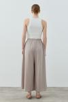Comfy Krep Pantolon Etek-Vizon -MRW-1782