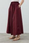 New Poplin Etek-Bordo -MRW-1631