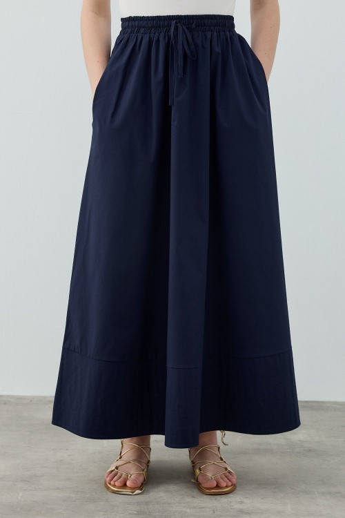 New Poplin Etek-Lacivert-MRW-1631