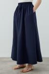 New Poplin Etek-Lacivert-MRW-1631