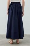 New Poplin Etek-Lacivert-MRW-1631
