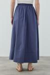 New Poplin Etek-İndigo-MRW-1631