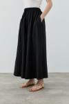 New Poplin Etek-Siyah -MRW-1631
