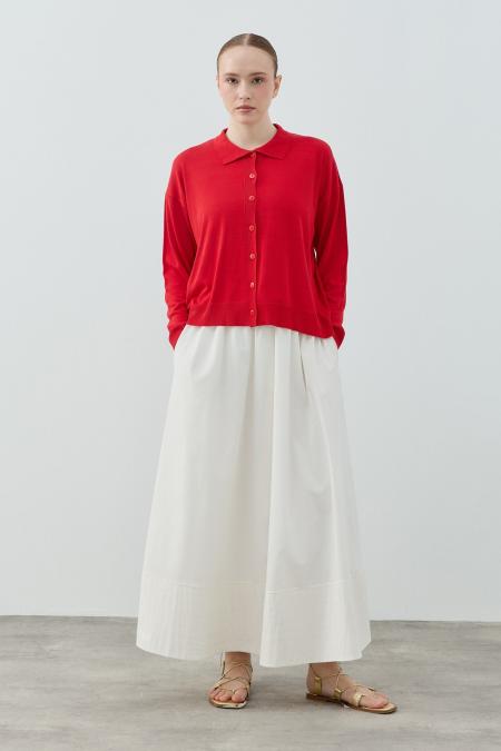 Basic Hırka-Kırmızı