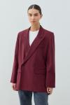 Blazer Ceket-Bordo -MRW-1806