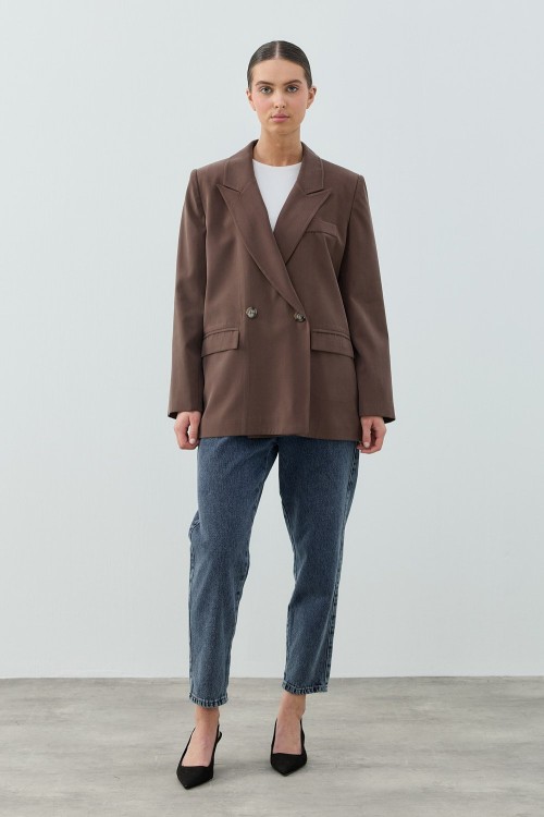 Blazer Ceket-Kahverengi -MRW-1806