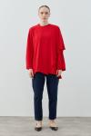 Clera Krep Tunik-Kırmızı