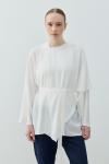 Clera Krep Tunik-Beyaz 