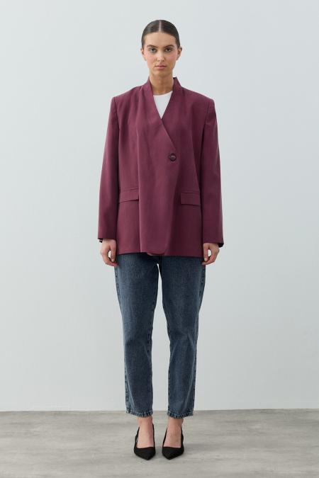 Tensel Ceket-Bordo 
