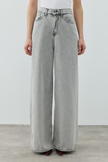 Salaş Denim Pantolon-Ky Gri 