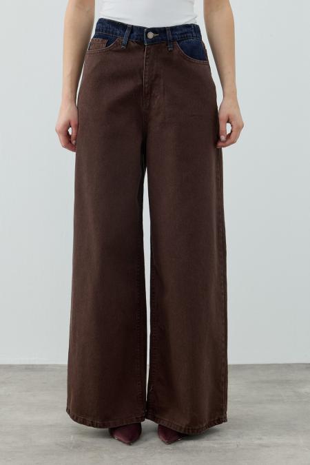 Nolene Denim Pantolon-Kahverengi 