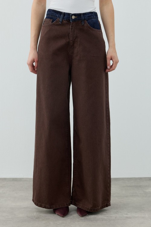 Nolene Denim Pantolon-Kahverengi -MRW-1692