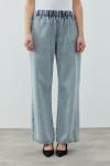 Palazzo Taşlı Denim Pantolon-Ky Mavi -MRW-1693