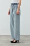 Palazzo Taşlı Denim Pantolon-Ky Mavi -MRW-1693