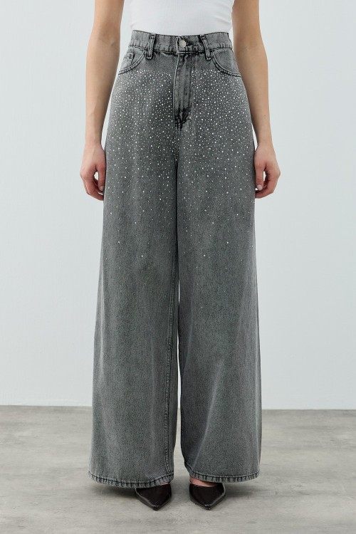 Very Shiny Denim Pantolon-Ky Füme -MRW-1770