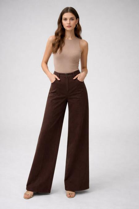 Western Denim Pantolon-Kahverengi-MRW-1767