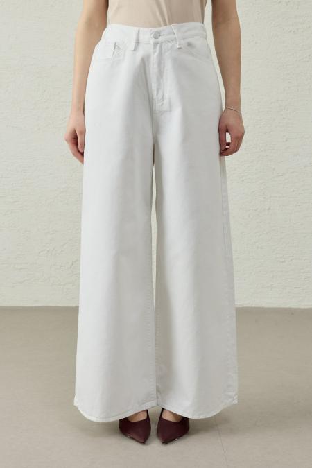 Salaş Denim Pantolon-Beyaz-MRW-1690