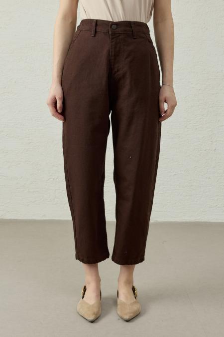 New Basıc Denim Pantolon-Kahverengi-MRW-1769