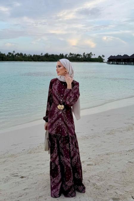 Estate Elbise-Bordo-MRW-1799