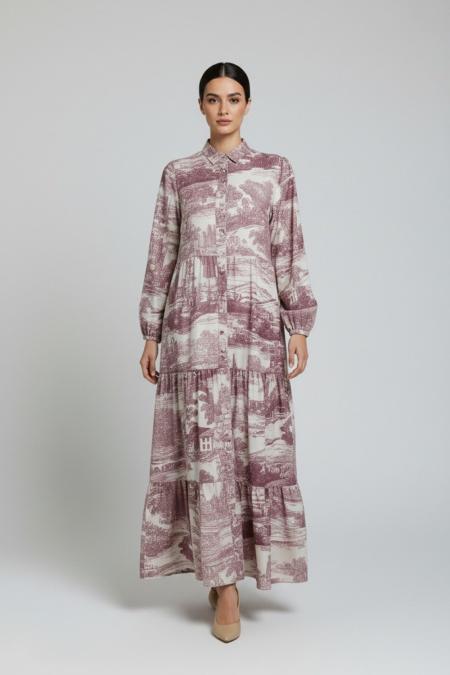 Estate Elbise-Bordo-MRW-1818